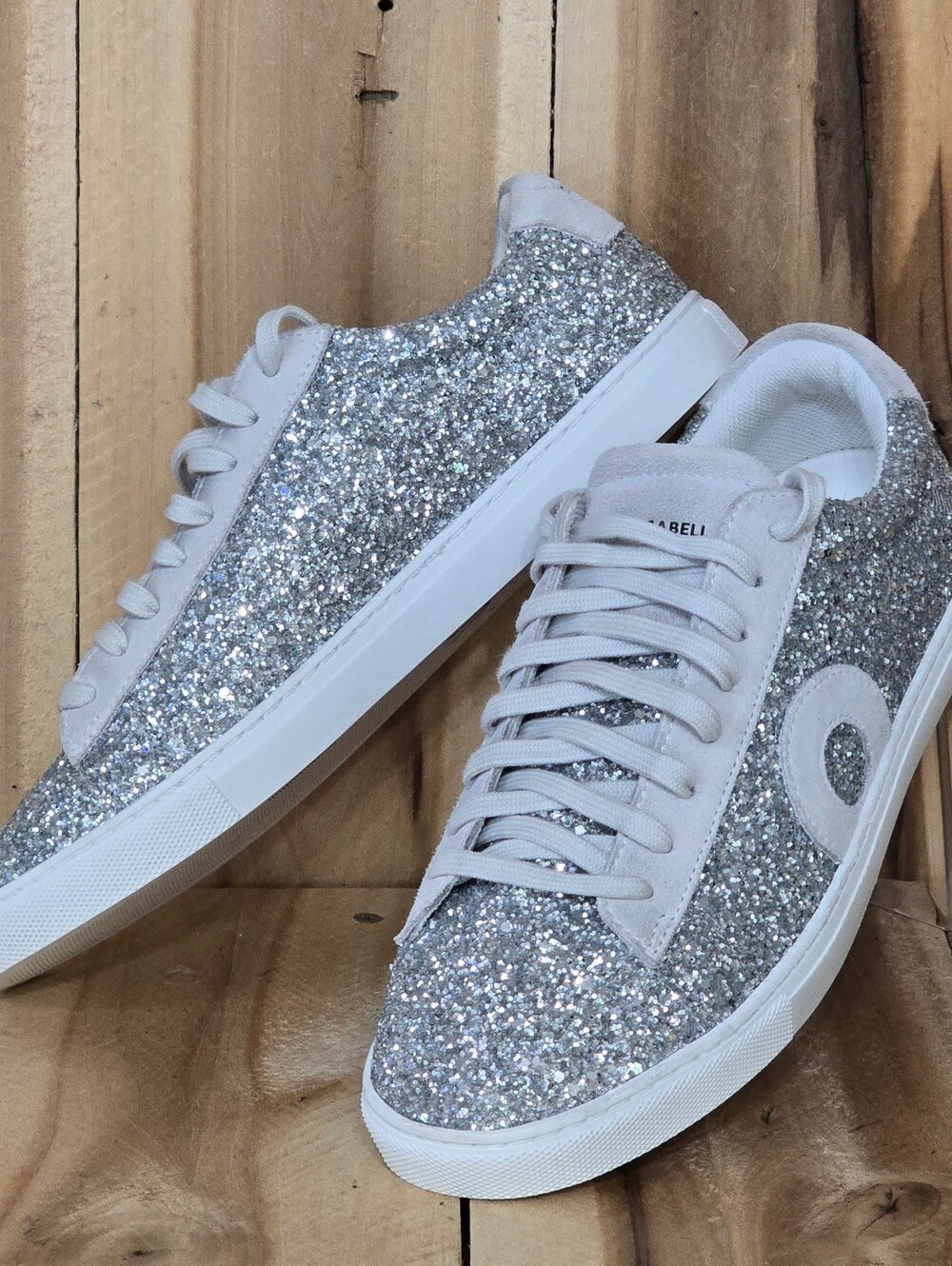 Oliver Cabell Low 1 Yolo Silver Glitter Streetwear Stagewear Sneakers 39 M 6 W 9